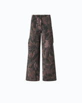 Pantaloni in cotone con motivo camouflage floreale - | Pinko