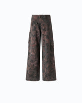 Pantaloni in cotone con motivo camouflage floreale - | Pinko