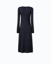 Abito midi in lana con dettagli in pizzo - | Pinko