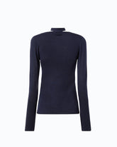 Wool sweater with lace and sash - | Pinko