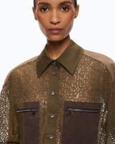 Camicia in pizzo con taschini - | Pinko