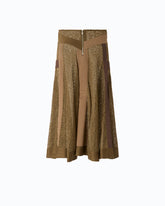 Gonna midi svasata in pizzo con inserti - | Pinko