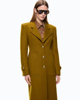 Cappotto lungo in panno di misto lana - | Pinko