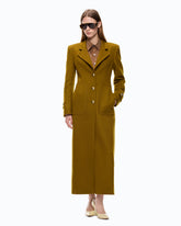 Cappotto lungo in panno di misto lana - | Pinko