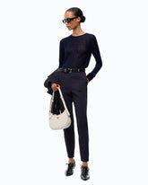 Skinny-fit trousers in two-way stretch fabric - | Pinko