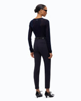 Skinny-fit trousers in two-way stretch fabric - | Pinko