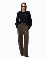 Maglia a coste con taschino - | Pinko