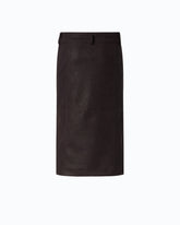 Nubuck leather-effect pencil skirt - | Pinko