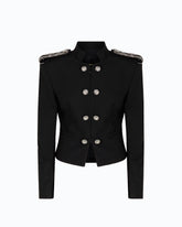Mini-Reiterjacke mit Schmuckdetails - Schwarz | Pinko