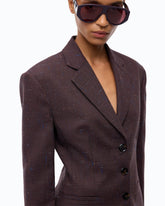 Slim-fit jacket in slub canvas - | Pinko