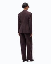 Slim-fit jacket in slub canvas - | Pinko