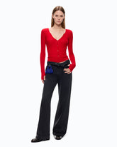Gerippter Cardigan mit Knöpfen - | Pinko