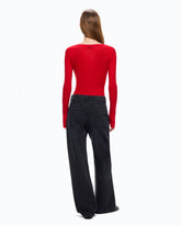 Cardigan a coste con bottoni - | Pinko