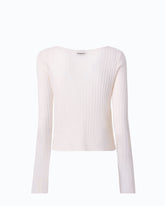 Cardigan a coste con bottoni - | Pinko