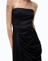 Sleeveless satin midi dress - | Pinko