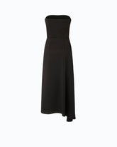 Sleeveless satin midi dress - | Pinko