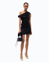Slim-fit mini dress with draping - | Pinko