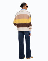 Striped alpaca-blend sweater - | Pinko