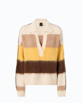 Striped alpaca-blend sweater - | Pinko