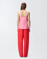 Spotted lingerie top with lace - | Pinko