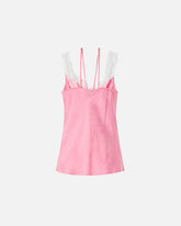 Spotted lingerie top with lace - | Pinko