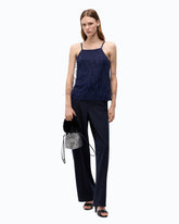 Top fluido con piume - | Pinko