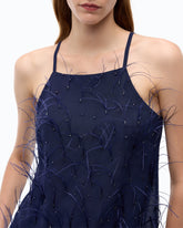 Top fluido con piume - | Pinko