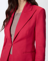 Satin jacket with rear slit - | Pinko