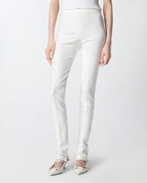 Trousers with adjustable hem slit detail - | Pinko