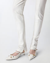 Trousers with adjustable hem slit detail - | Pinko