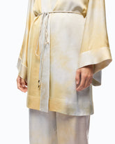 Gradient satin kimono with belt - | Pinko