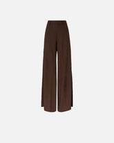 Pantalone wide leg in lino - | Pinko