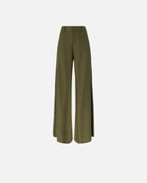 Pantalone wide leg in lino - | Pinko