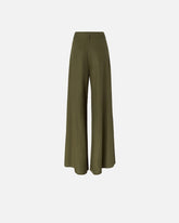Pantalone wide leg in lino - | Pinko