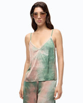Top satynowy w cieniowanym kolorze - | Pinko