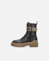Platform boots with PINKO lettering logo - Black | Pinko
