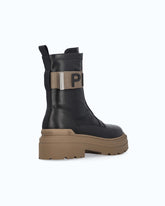 Platform boots with PINKO lettering logo - Black | Pinko