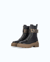 Platform boots with PINKO lettering logo - Black | Pinko