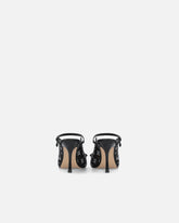 Ciabattine con tacco in satin e strass - | Pinko
