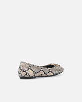 Ballerine con stampa pitone e logo Love Birds - | Pinko