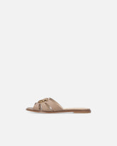 Leather slip-on sandals with Love Birds logo - | Pinko
