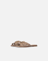 Leather slip-on sandals with Love Birds logo - | Pinko
