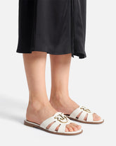 Mules en cuir à logo Love Birds - | Pinko