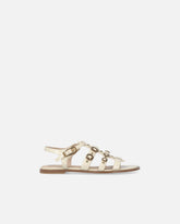 Flat sandals with straps and studs - | Pinko