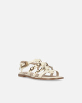 Sandali bassi con cinturini e borchie - | Pinko