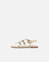 Sandali bassi con cinturini e borchie - | Pinko