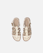 Flat sandals with straps and studs - | Pinko