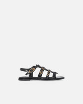 Sandales basses cloutées à brides - | Pinko