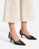 Décolleté con cinturini e borchie gioiello - | Pinko