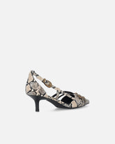 Pumps with python print and jewel studs - | Pinko